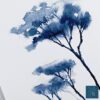 PN-II-blue-detail Pine trees II giclée print
