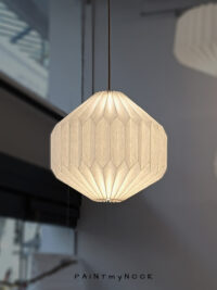 A diamond shaped origami lampshade