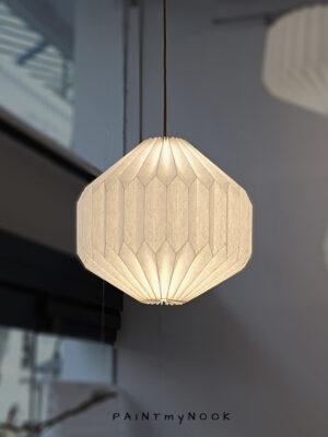 Diamond fold pendant A diamond shaped origami lampshade