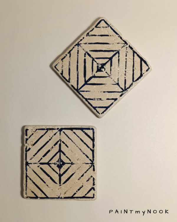 linear echo coaster travertune coaster with a linear pattern