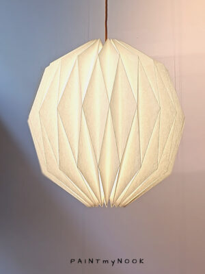 origami paper lamp in a ball form