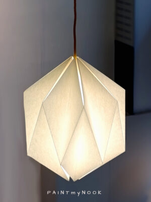 A low-poly origami lampshade