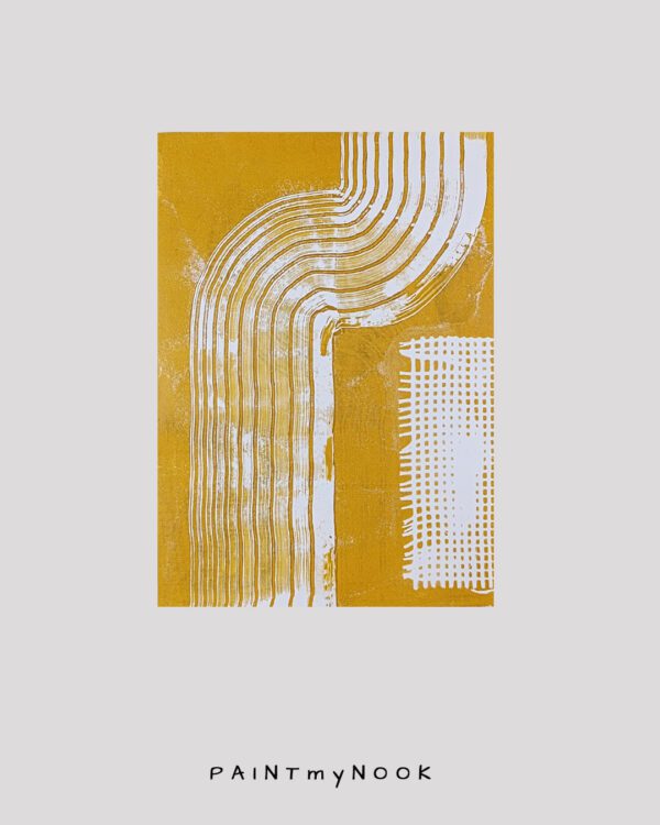 Paths - Yellow I monoprint