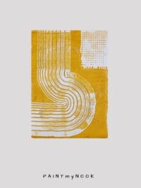 Paths - Yellow II monoprint