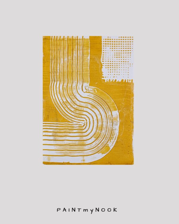 Paths - Yellow II monoprint