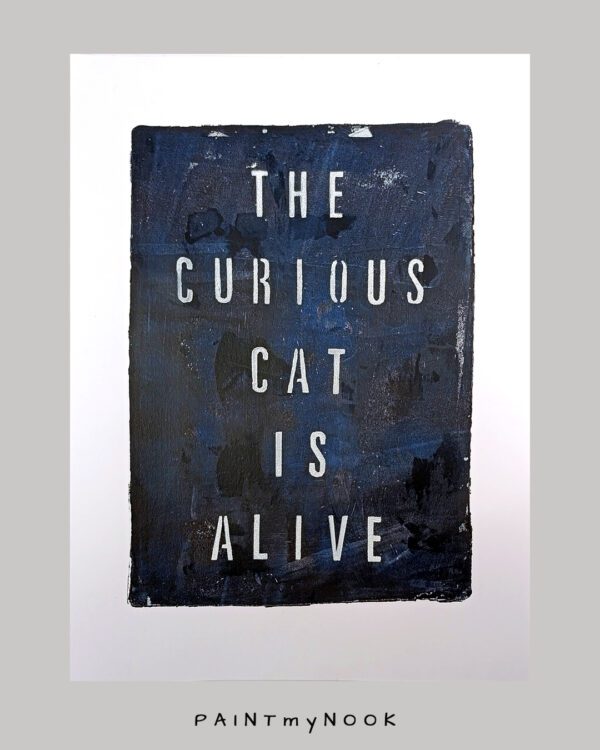 Curious cat poster