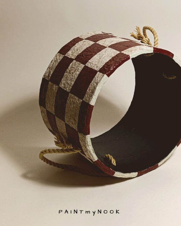 Cherry Checkmate planter cover