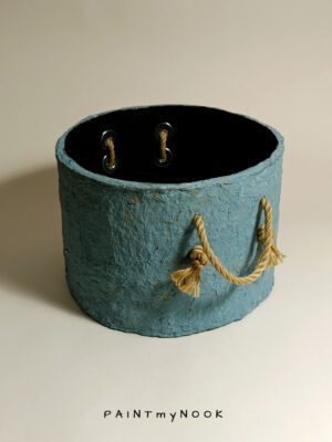 sky blue pot A sky blue colored planter cover