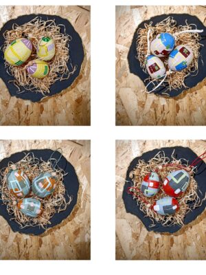 multi-color decorative easter eggs, handpainted