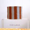 Orange n grey Couleur Rayé planter covers