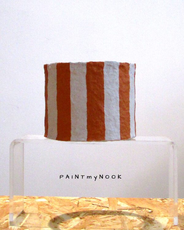 Orange n grey Couleur Rayé planter covers