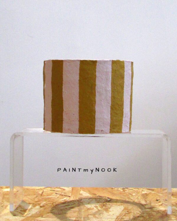 Pink n Ochre Couleur Rayé planter covers