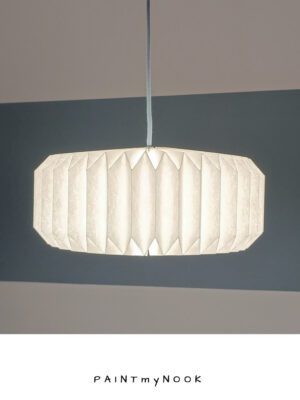 Rondo pendant on Circular origami paper lampshade