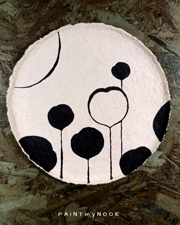 Tattoo petals I decorative plate,tattoo,petals,black,ink