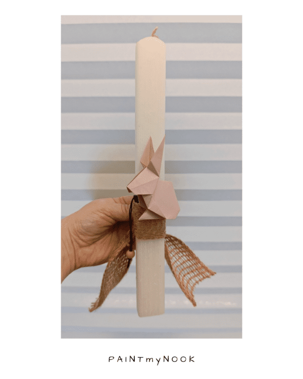 easter,candles,2026,πασχαλινές,λαμπάδες,origami,animals,οριγκαμι,ζωάκια,χειροποίητες