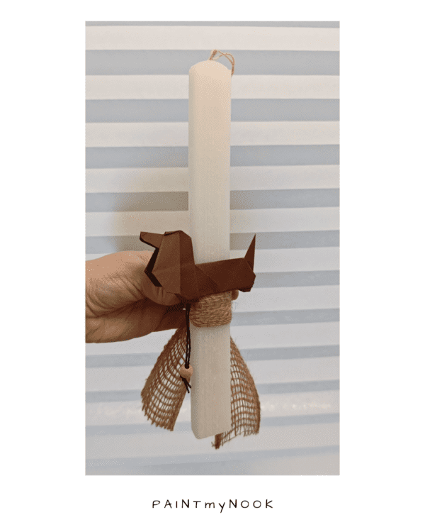 easter,candles,2026,πασχαλινές,λαμπάδες,origami,animals,οριγκαμι,ζωάκια,χειροποίητες