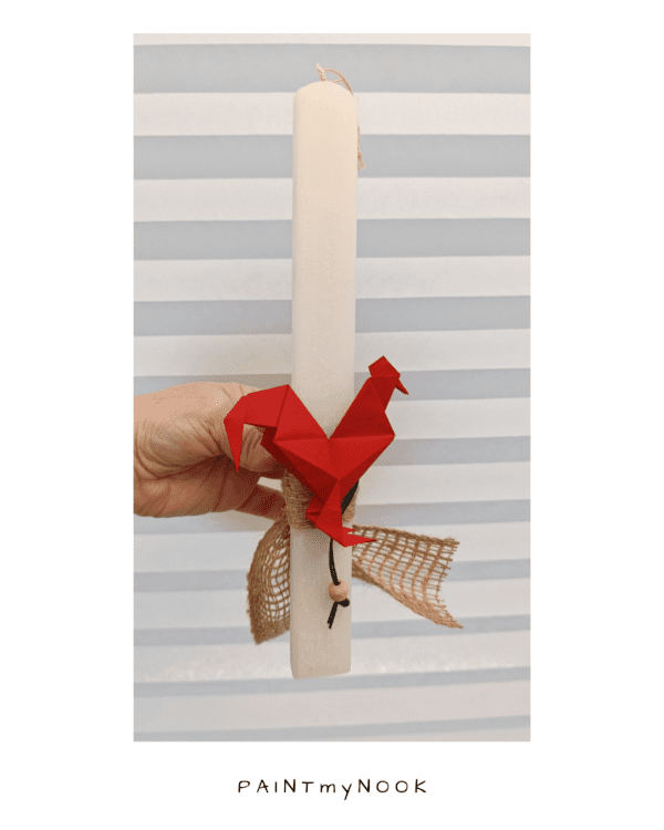 easter,candles,2026,πασχαλινές,λαμπάδες,origami,animals,οριγκαμι,ζωάκια,χειροποίητες