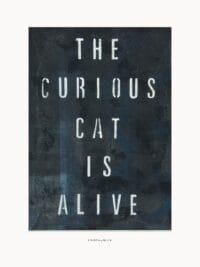 The curious cat is alive: A lettering poster