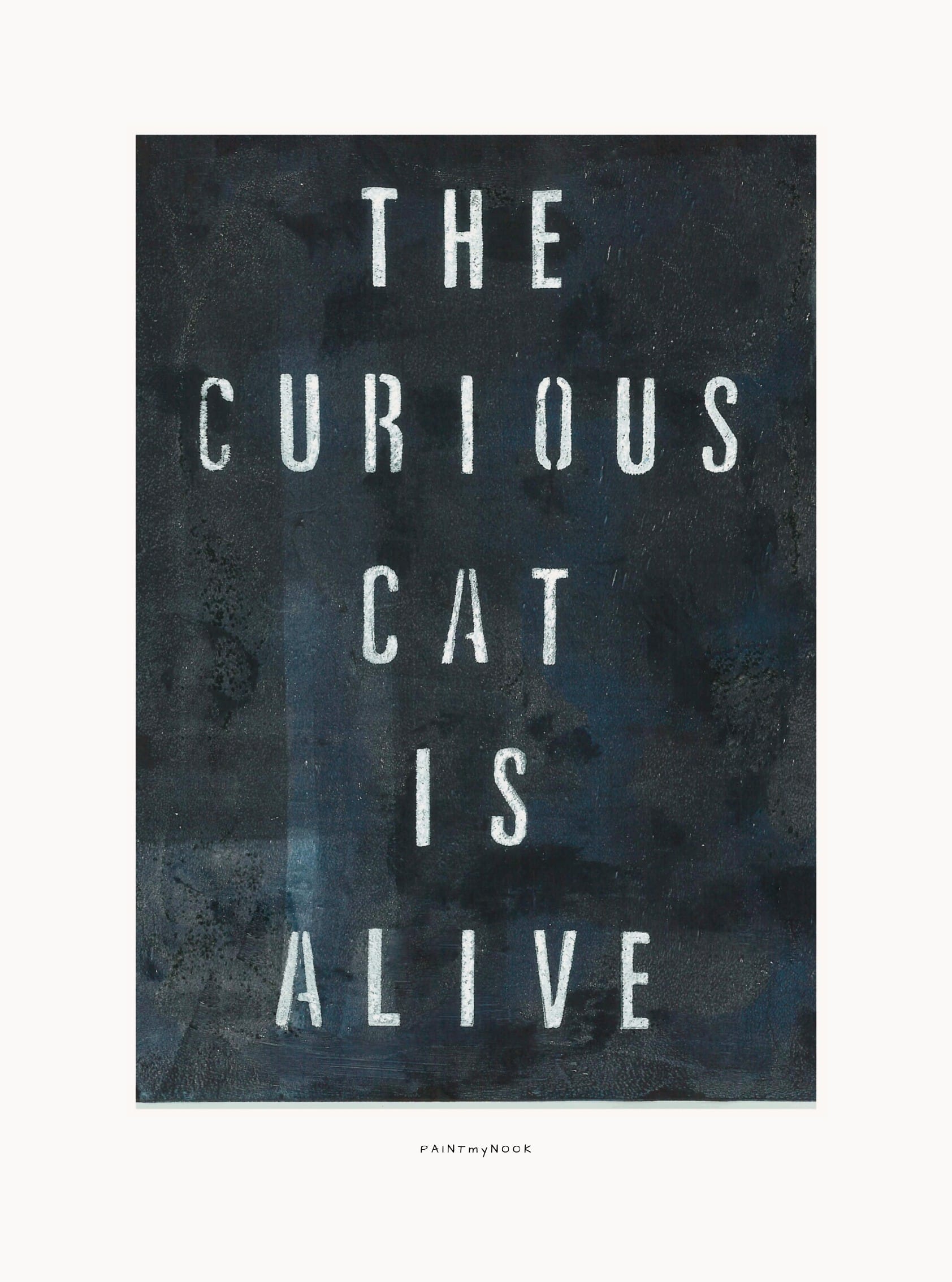 The curious cat is alive: A lettering poster