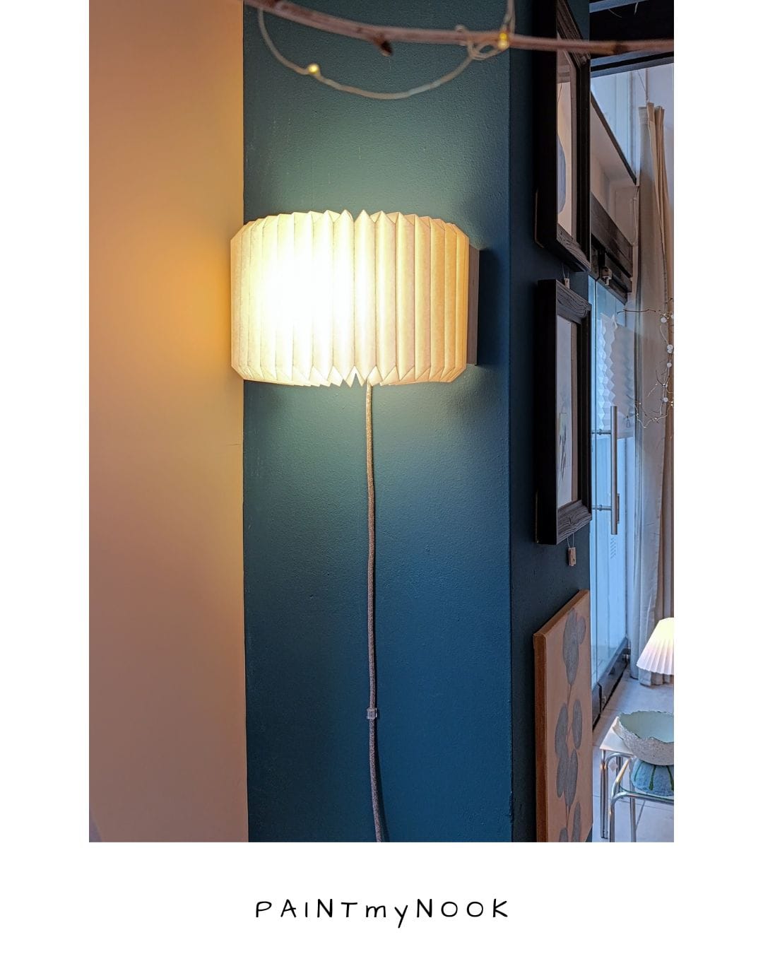 An origami sconce lamp